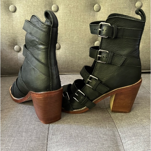 FREE PEOPLE BUCKLE UP BABY BLOCK HEELS - Picture 5 of 11